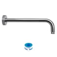 thumbnail image 1 of Lordear Brazo de ducha cromado Brazo de extensión de ducha de 16 pulgadas en forma de L Cromo pulido T304 Acero inoxidable largo tubo de extensión de cabezal de ducha Brazo extensor de ducha con brida, 1 of 5