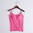 thumbnail image 3 of Sleeveless Workout Tank Tops for Women Summer Chest Cushion Suspender Without Steel Ring Cup Outer Wear Underwear Sports T Shirt Yoga Shirts, 3 of 4