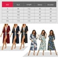 thumbnail image 5 of Womens Robes: LONGHUSHAN Lightweight Summer Robe for Women Zip up 3/4 Sleeve Ladies Housecoats Loungewear with Pockets, PinkFlower & S, 5 of 7