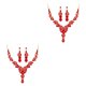 thumbnail image 1 of Collar de aleación Sonducket 3 unidades/juego elegante nupcial con diamantes de imitación Rojo 2Conjunto, 1 of 6