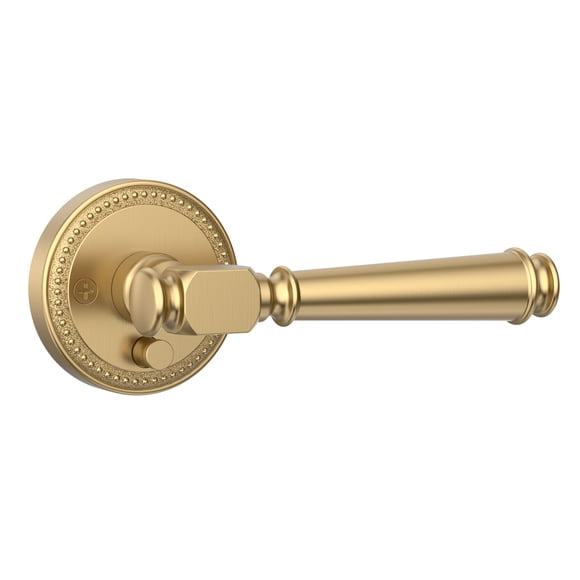 Amerdeco 1 Pack Champagne Bronze Privacy Door Handles,Heavy Duty Non-Locking Door Lever for Hall, Closet,Office Area, Shopping Malls,Reversible