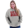 thumbnail image 4 of No Meat Vegetarian Vegan Cute Veggie Unisex Plus Fleece Graphic Hoodie Brisco Brands 3X, 4 of 5