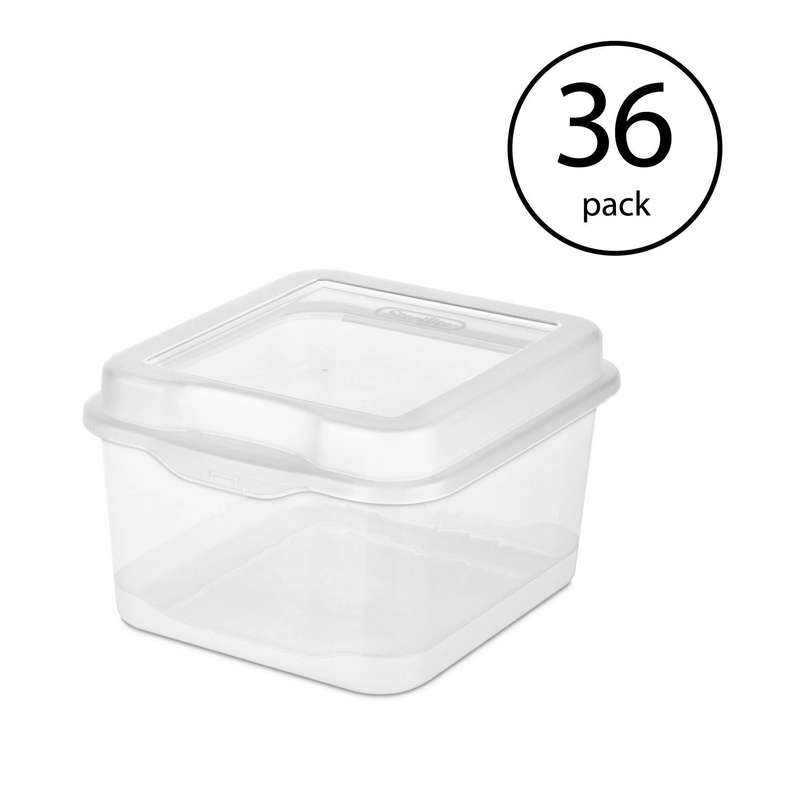 Sterilite Clear Plastic Flip Top Latching Storage Box Container w/ Lid