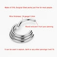 thumbnail image 3 of 16g Septum Jewelry 16 gauge Septum Rings for Women Silver Surgical Steel Septum Hoop 8mm Stacked Daith Piercing Jewelry, 3 of 5