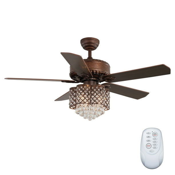 Low Profile Ceiling Fan With Crystals Light 52 Remote Control Fans 5 Reversible Blades And 3 Sd Whole Year Use Kitchen Bedroom Living Room Flush Mount Ja3797 Com Remote Control Ceiling Fans, Crystal Flush Mount Ceiling Fan