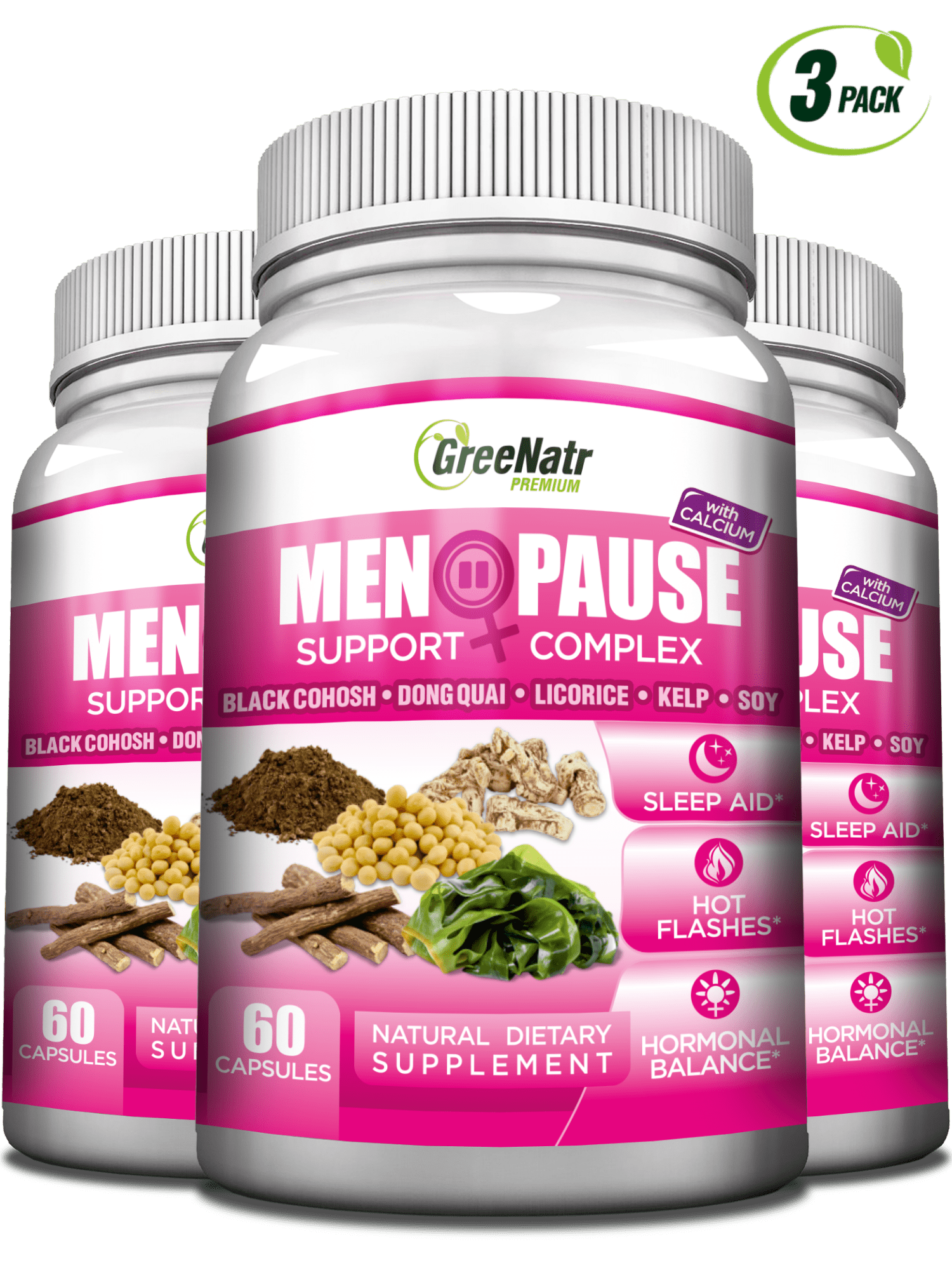 Buy GreeNatr Herbal Menopause Support Complex for Hot Flashes, Night