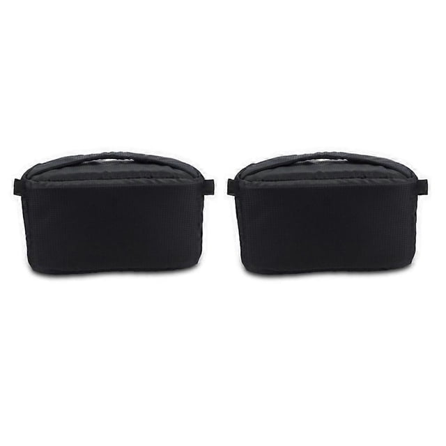 2X Universal Insert Partition Padded Camera Bag Shockproof Sleeve Cover for Dslr Slr Camera(Black)
