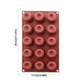 thumbnail image 3 of Molde de silicona para cupcakes de 15 cavidades | Moldes de grado alimenticio para magdalenas, pasteles y chocolate | Moldes redondos antiadherentes flexibles de 15 piezas para pasteles, 3 of 6