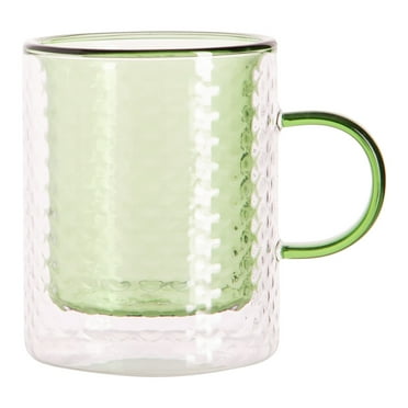 Mainstays 12 oz Sage Double Wall Coffee Mug - Glass