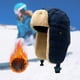 thumbnail image 4 of Gorro de invierno, gorro de esquí, resistente al viento, con orejeras, gorro para la nieve, gorro térmico cálido Azul profundo, 4 of 8