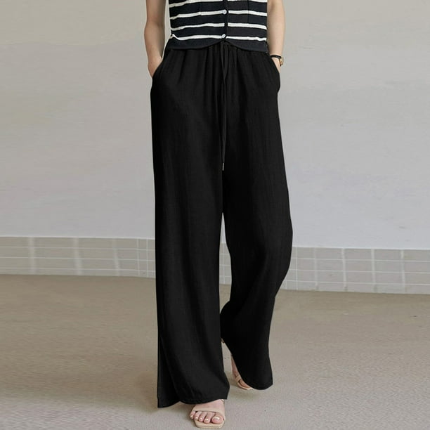 ICHUANYI Liquidación Pantalones cómodos recortados para tiempo libre para mujer, pantalones deportivos de color sólido, pantalones de yoga ICHUANYI WER202308255692