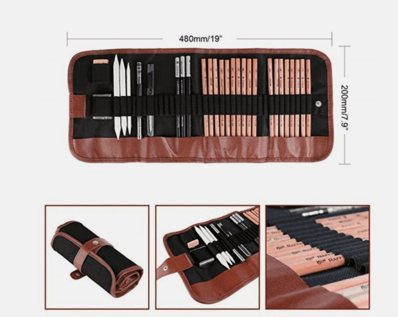 29PCS Professional Drawing Artist Kit Set, Sketching Pencils & Charcoal Art Tools for Drawing, Shading & Sketching