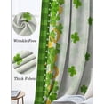 thumbnail image 3 of St. Patrick's Day Blackout Curtains for Bedroom Living Room Darkening Curtains 63 Inches Long Spring Green Lucky Clovers Leaves Plaid Window Curtain 2 Panels Set Window Treatment Drapes 52"x63", 3 of 9
