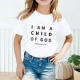 thumbnail image 2 of Kids Clothes For Girls Letter Toddler Girl Short Sleeve Shirt Crewneck Toddler Summer Outfit Girls Clothing Size 6-8 Years Cute&nbsp;Girl&nbsp;Clothing, 2 of 4