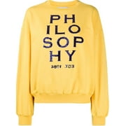 Philosophy di Lorenzo Serafini Women's Yellow Logo Sequin Sweatshirt (L)