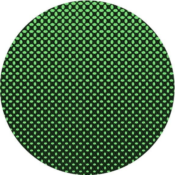 Ahgly Company Indoor Round Patterned Night Black Area Rugs, 6' Round