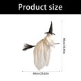thumbnail image 3 of Doorway Figure Decor Halloween Non-Woven Witch Hat Broom Display for Home, 3 of 9