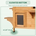 thumbnail image 4 of E-Western 2-Story Weatherproof Wooden Cat House with Escape Door, Openable Roof & Jumping Platforms - Perfect for Feral Cats, Natural Wood, 35" L x 29.1" W x 6.2" H, 4 of 10