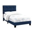 thumbnail image 2 of Transitional Design Blue Velvet Twin Bed Frame / Stable and Fashionable for Teens, 2 of 2
