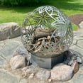 thumbnail image 5 of FlowerHouse: Bonfireball Fire Pit - 24" Lotus - Base & Flower Pattern Cover, Stainless Steel, Portable Fire Pit, Outdoor Décor, Patio, Backyard, Beach, 5 of 7