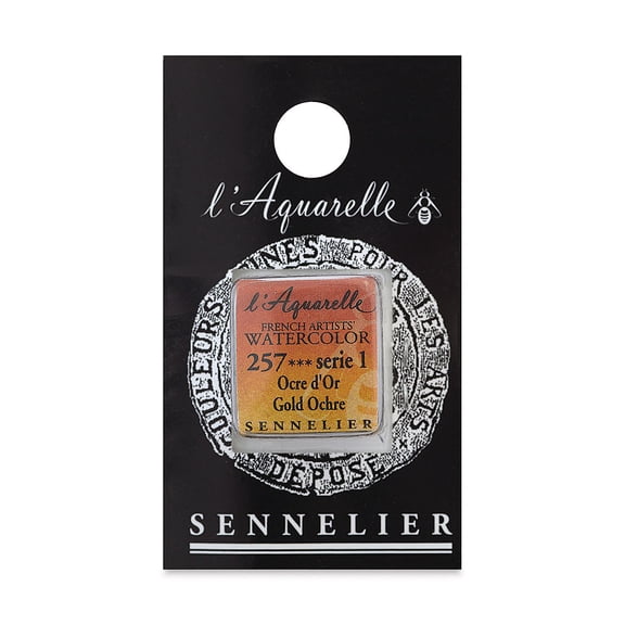 Sennelier French Artists' Watercolor - Gold Ochre, Half Pan