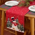 thumbnail image 6 of Newhomestyle Christmas Table Runner Snowman Red Table Runner for Home Party Decor 13x72inch, 6 of 7