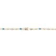 thumbnail image 4 of 18K Yellow Gold Plated Silver White Moissanite and Blue Simulated Opal and Round White Lab Grown Diamond Tennis Bracelet for Women (3.04 Cttw, Gemstone Birthstone, Oval 6X4MM, 7.25 inches), 4 of 4