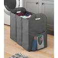 thumbnail image 3 of Whitmor Foldable Laundry Sorter with Handles, Accordion Style Polyester & Plastic Laundry Basket, Savvy Gray, 3 of 6