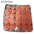 thumbnail image 2 of Artificial Flowers 25pcs Real Looking Fake Roses with Stems for DIY Wedding Bouquets Baby Shower Centerpieces Floral Arrangements Party Tables Home Decorations - Orange, 2 of 5