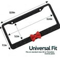 thumbnail image 3 of Zone Tech Shiny Bling Women License Plate Cover Frame - 2-Pack Crystal Black with Red Ribbon Bow Novelty/License Plate Frame with Mounting Screws, 3 of 7