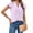Purple, variant on ALLLIST Tops for Women V Neck Short Sleeve Summer Blouse Pink Plain Trendy Flounce Womens Clothing
