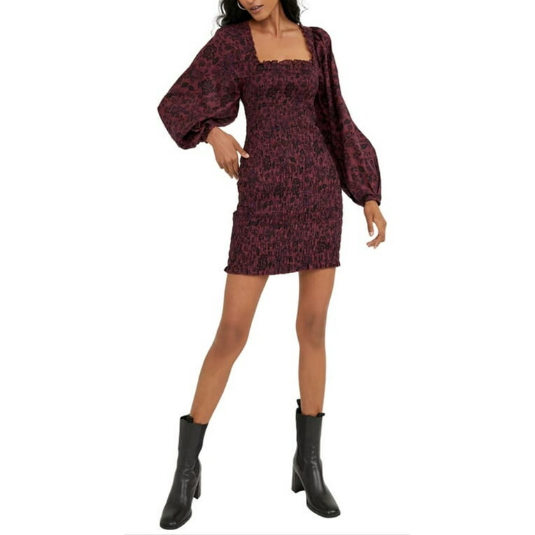 knee length dresses for ladies Smock it to Me Apricot ~ Free People – Arizonia Rose main image 1