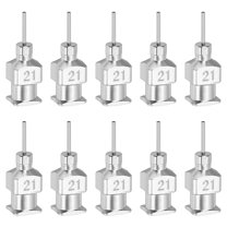 10 Pcs 21G 0.26 Inch Bent Blunt Tip Dispensing Needle with Lure Lock for Refilling Liquid Adhesives