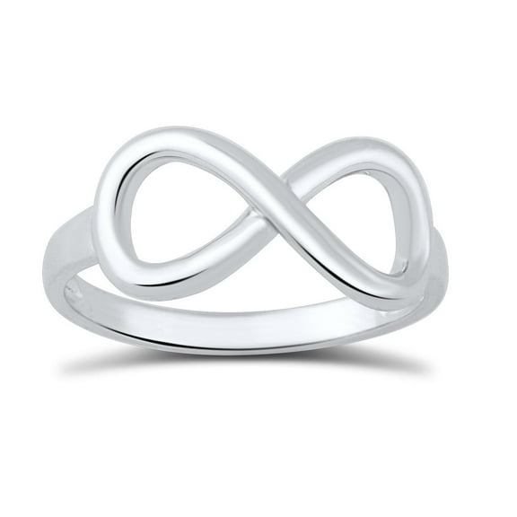 SilverCloseOut Infinity Stackable Sterling Silver Ring for Women, Size 4