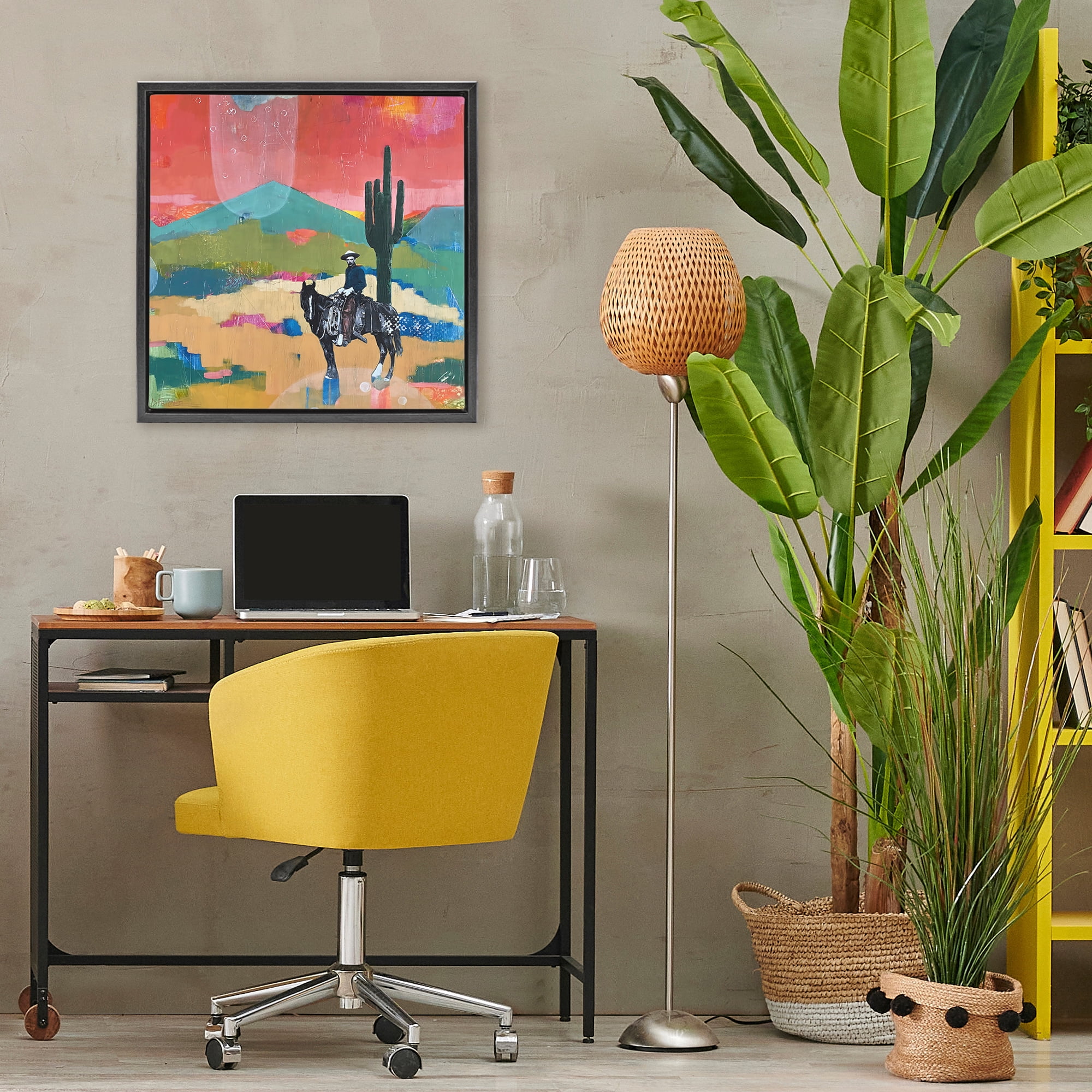 Stupell Industries I Used To Be A Cowboy Black Framed Floater Canvas Wall Art, design by Dianna Fritzler