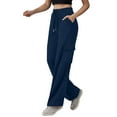 thumbnail image 7 of Magroz Women's High Waisted Sweatpants Flowy Straight Leg Sweatpants Wide Leg Stretch Joggers Baggy Pull On Bottoms Womens Plus Size Wide Leg Pants Linen Pants Work, 7 of 7