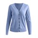 thumbnail image 4 of Moda Mujer Botones Manga Larga Casual Sólido Corto Abrigo Cárdigan Blusa Odeerbi  ODB-6, 4 of 4