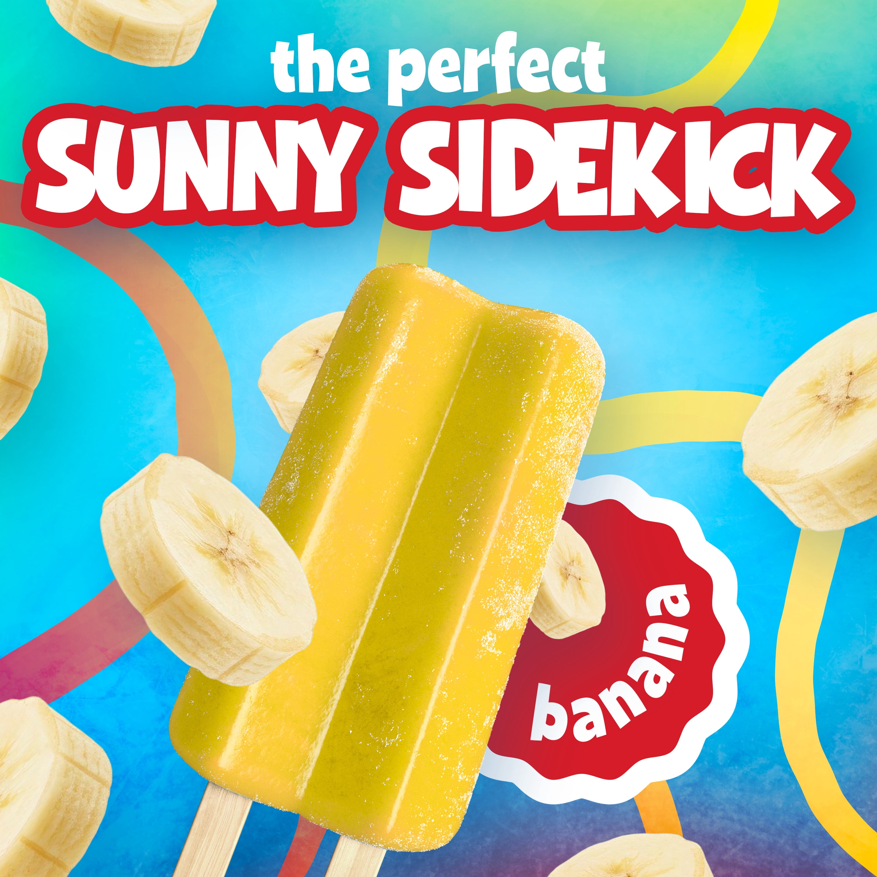Budget Saver Twin Pops, Banana, 18 Count, Frozen Popsicles with Natural Colors