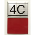 thumbnail image 2 of APARTMENT NUMBER SIGN -4C -BRUSHED ALUMINUM (2.25X3, Aluminium)), 2 of 2