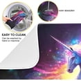 thumbnail image 2 of FREEAMG Unicorn Galaxy Dish Drying Mat for Kitchen Counter, Ultra Absorbent Reversible Microfiber Dishes Drying Rack Pad Heat-resistant Mats 18x24in, 2 of 7