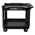 thumbnail image 2 of Olympia Tools 500 Pound Capacity Plastic Rolling Utility Cart w/ Shelves, Black, 2 of 10