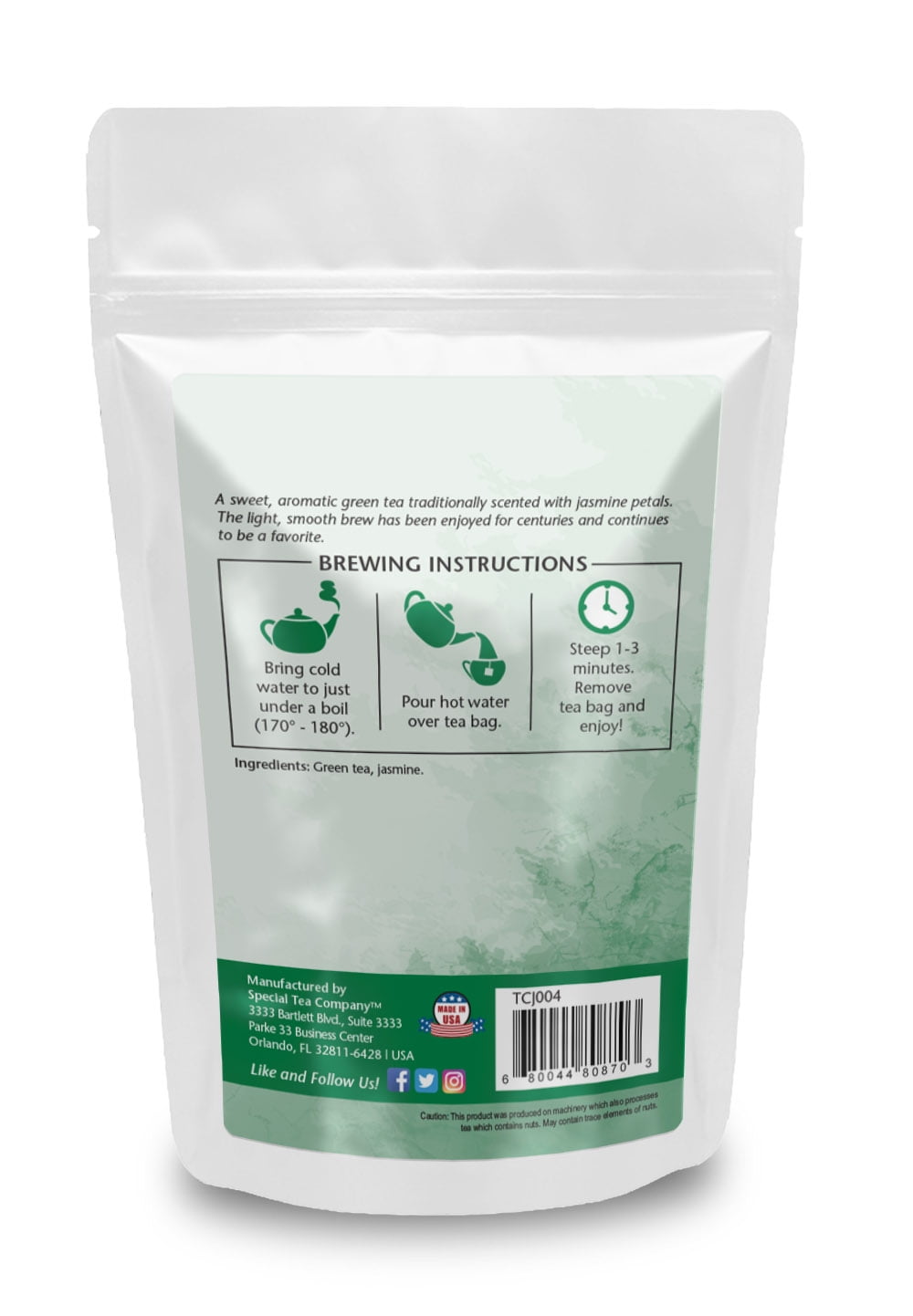 Special Tea Jasmine Green Tea, 20 Tea Bags