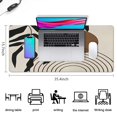 thumbnail image 5 of Long Mouse Pads for Desk,Black Boho Geometric and Plant Pattern Desk Mats on Top Of Desks, Desk Mouse Pad Extra Large with 3mm Non-Slip Base and Stitched Edge for Gaming,Office,Work,Home 35.4"x15.7", 5 of 6