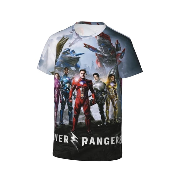Kids Power Team Ran-G-er T Shirts Graphic Tees Cartoon 3D Print Short Sleeve for Youth Boys Girls