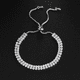 thumbnail image 2 of Pulsera Con Dos Filas De Diamantes Joyeria Mujer Regalos Xtellar plateado, 2 of 4