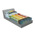 thumbnail image 2 of Ambesonne Landscape Fitted Sheet & Pillow Sham Set, Colorful Cabins Sea, Twinxl, Multicolor, 2 of 2