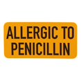 thumbnail image 2 of Allergic to Penicillin Fluorescent Orange Medical Warning Labels | 1 x 2" inch Rectangle - 500 Pack | InStockLabels.com, 2 of 3