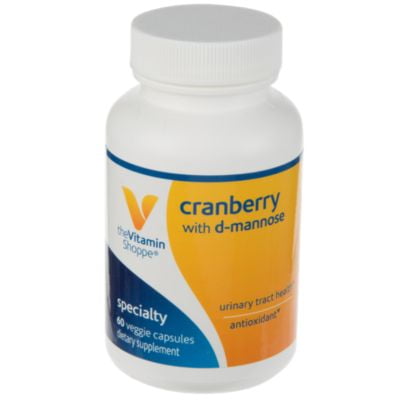 Cranberry with DMannose, Urinary Tract  Bladder Health, Antioxidant with 60mg Vitamin C with Cranrich (Cranberry Concentrate) (60 Veggie Capsules) by The Vitamin