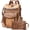Camel with Brown, variant on Backpack Purse for Women Fashion Leather Backpack Purse Designer Travel Backpack Convertible Shoulder Bag with Wristlet for Work College