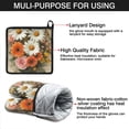 thumbnail image 7 of Vintage Flower Kitchen Oven Mitt and Pot Holder Sets 2 Pcs for Baking, Cooking and Grilling, Heat Resistant Up To 392 °F, 7 of 7